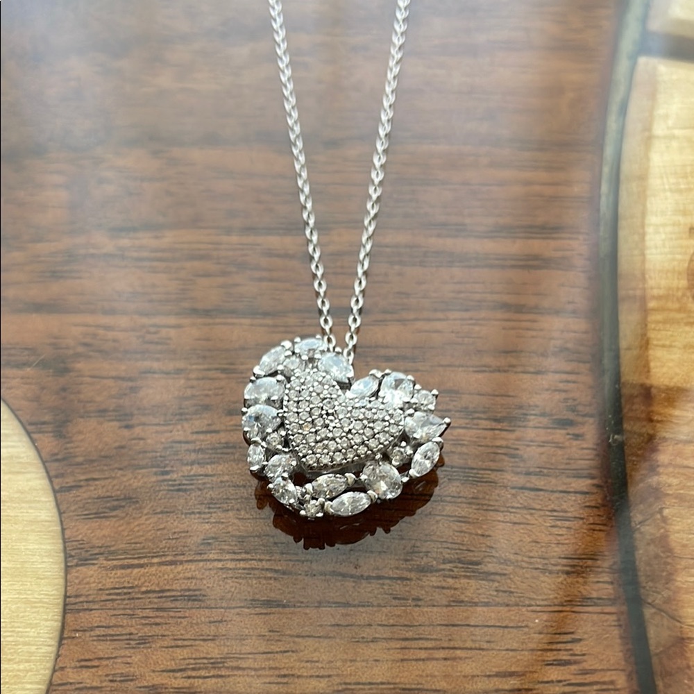 Silver Heart Pendant Necklace